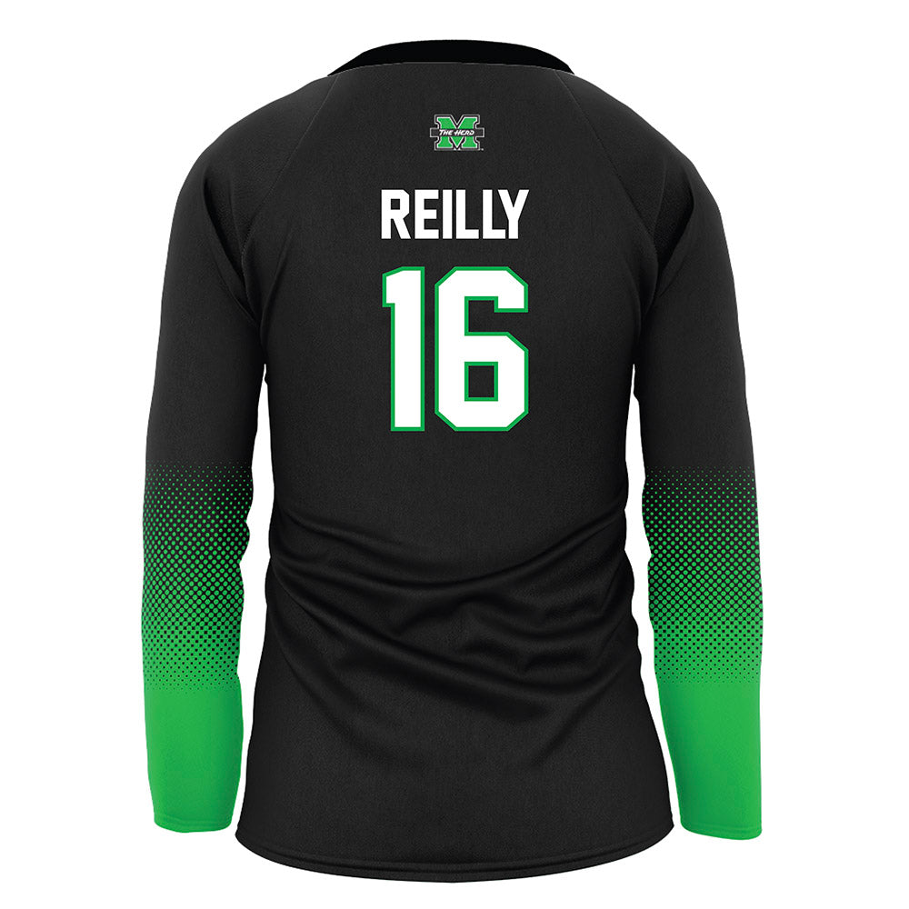 Marshall - NCAA Women's Volleyball : Marae Reilly - Black Volleyball Jersey-1