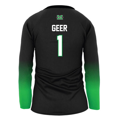 Marshall - NCAA Women's Volleyball : Audrey Geer - Black Volleyball Jersey-1