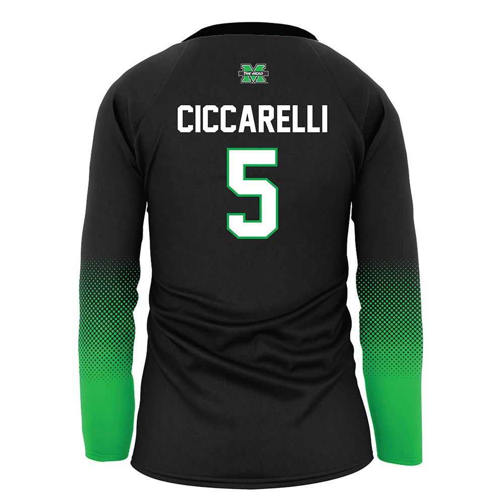 Marshall - NCAA Women's Volleyball : Beatrice Ciccarelli - Black Volleyball Jersey