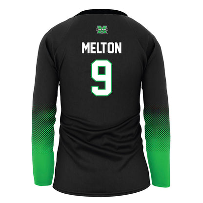 Marshall - NCAA Women's Volleyball : Teagan Melton - Black Volleyball Jersey