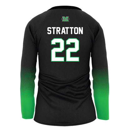 Marshall - NCAA Women's Volleyball : Sarah Stratton - Black Volleyball Jersey