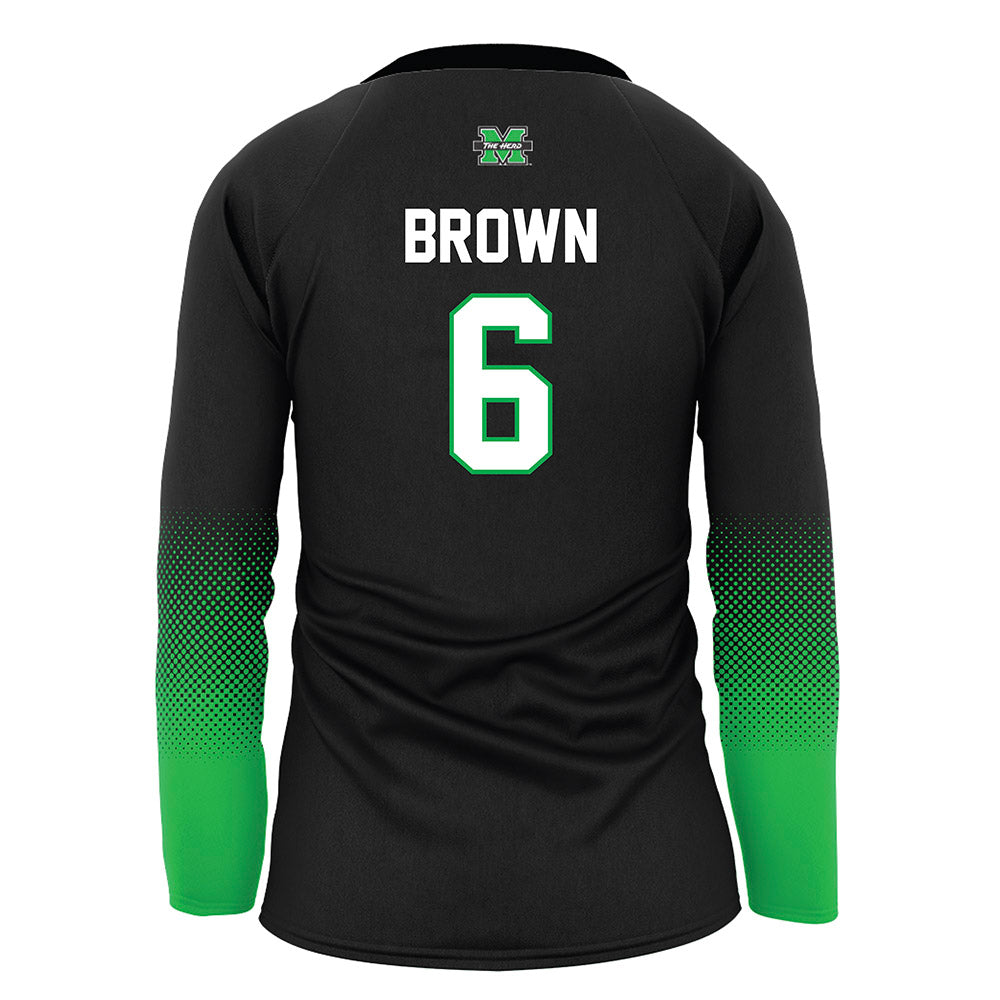 Marshall - NCAA Women's Volleyball : Brynn Brown - Black Volleyball Jersey