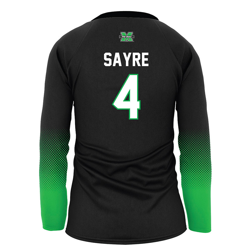 Marshall - NCAA Women's Volleyball : Emma Sayre - Black Volleyball Jersey