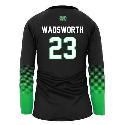 Marshall - NCAA Women's Volleyball : Sarah Wadsworth - Black Volleyball Jersey-1