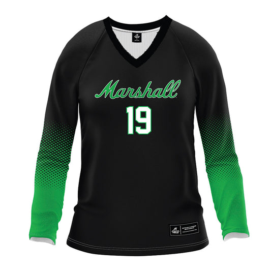 Marshall - NCAA Women's Volleyball : Breanna Ginley - Black Volleyball Jersey