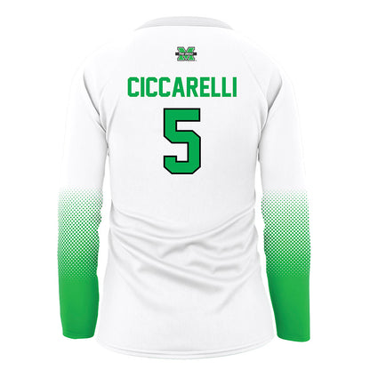 Marshall - NCAA Women's Volleyball : Beatrice Ciccarelli - White Volleyball Jersey