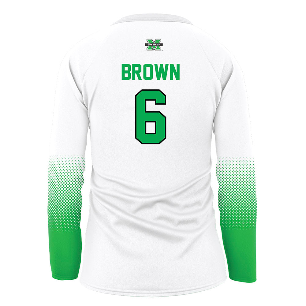 Marshall - NCAA Women's Volleyball : Brynn Brown - White Volleyball Jersey