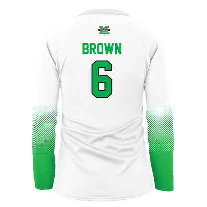 Marshall - NCAA Women's Volleyball : Brynn Brown - White Volleyball Jersey