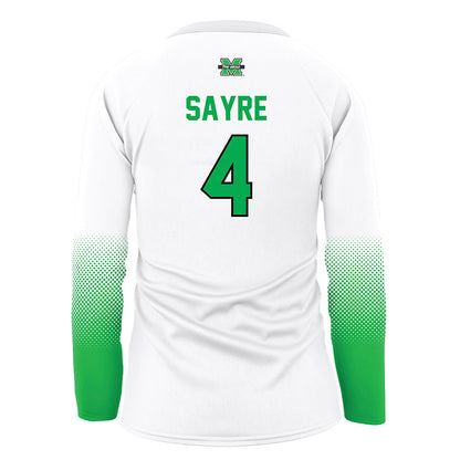 Marshall - NCAA Women's Volleyball : Emma Sayre - White Volleyball Jersey