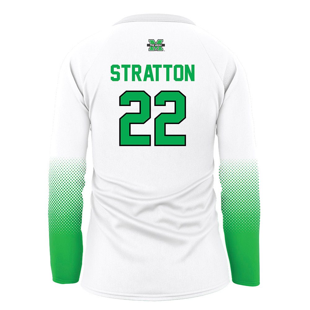 Marshall - NCAA Women's Volleyball : Sarah Stratton - White Volleyball Jersey