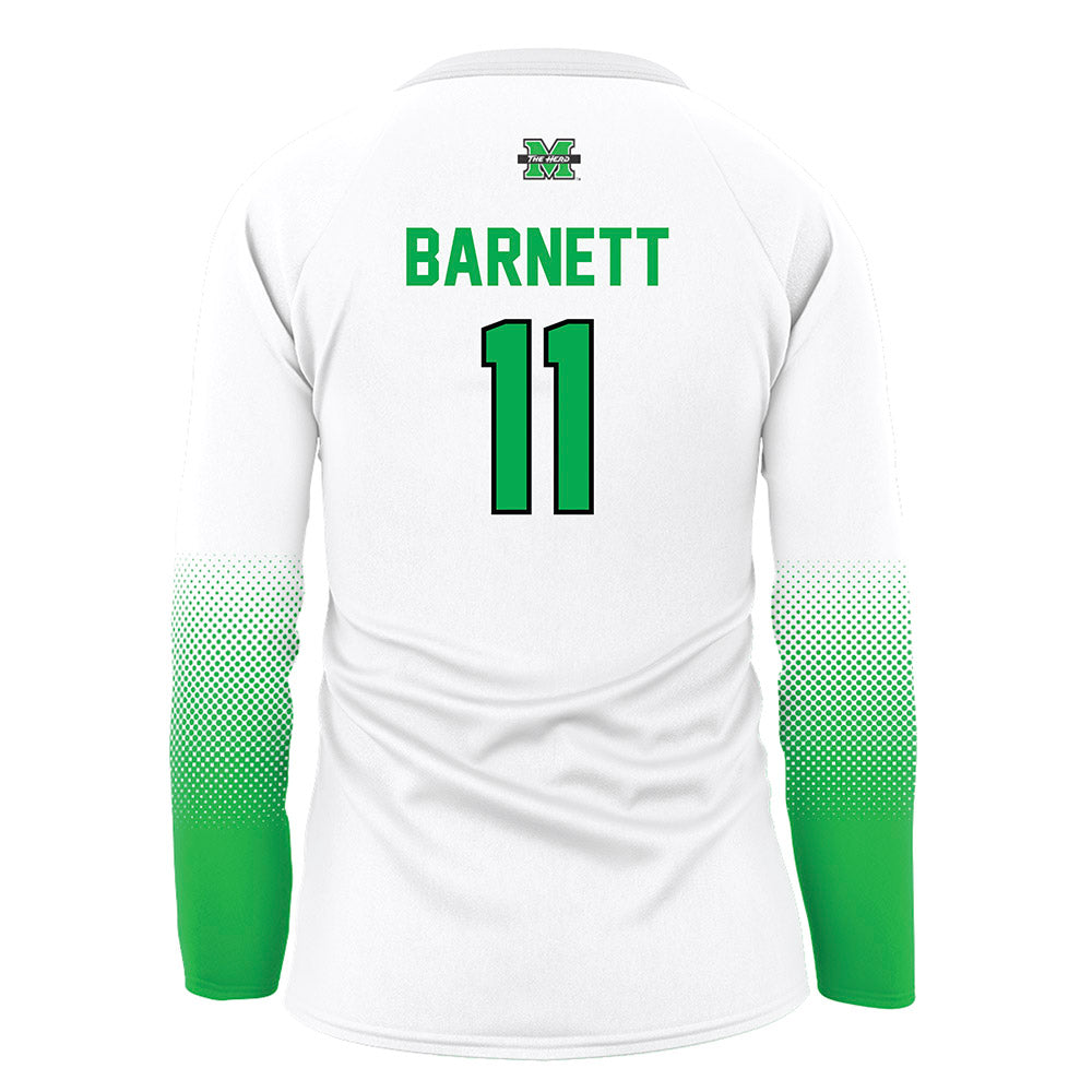 Marshall - NCAA Women's Volleyball : Emma Barnett - White Volleyball Jersey-1