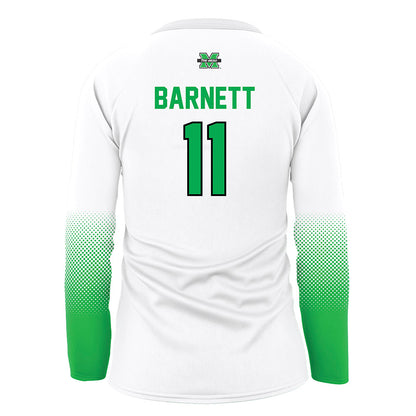 Marshall - NCAA Women's Volleyball : Emma Barnett - White Volleyball Jersey-1
