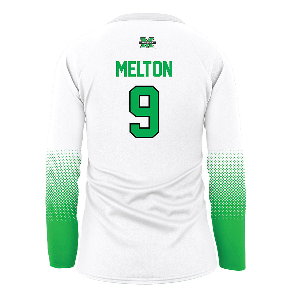 Marshall - NCAA Women's Volleyball : Teagan Melton - White Volleyball Jersey