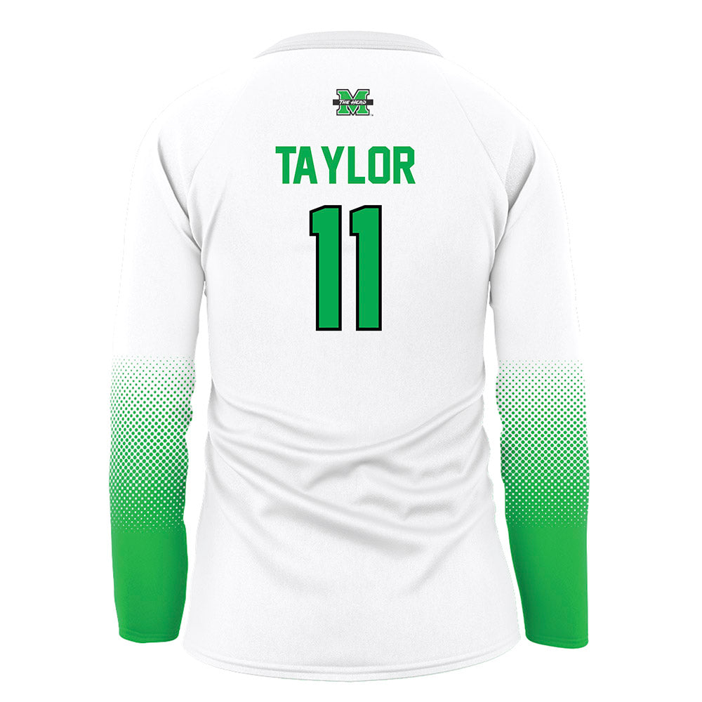 Marshall - NCAA Women's Volleyball : Megan Taylor - White Volleyball Jersey