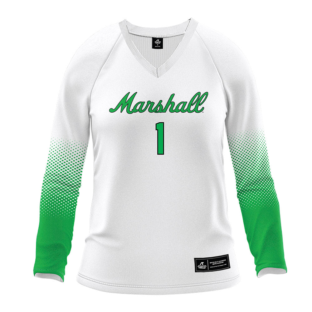 Marshall - NCAA Women's Volleyball : Audrey Geer - White Volleyball Jersey-0