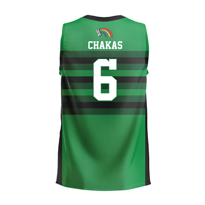 Hawaii - NCAA Men's Volleyball : Spyros Chakas - Green Volleyball Jersey