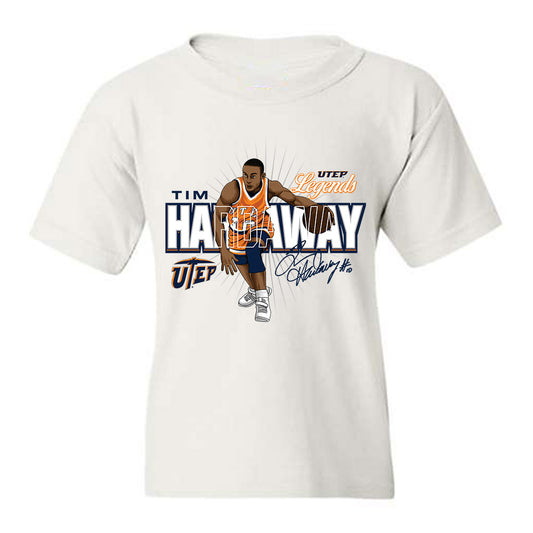 UTEP - Men's Basketball Legends : Tim Hardaway - Youth T-Shirt-0