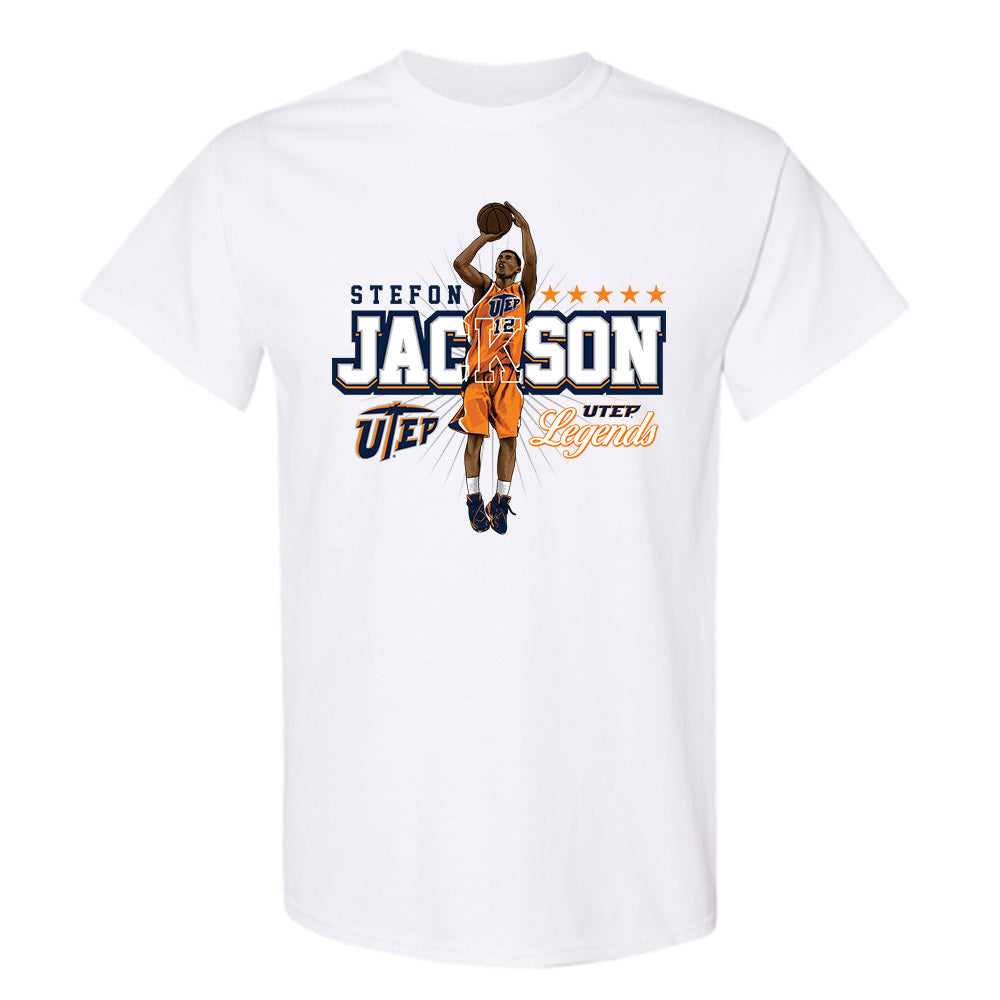 UTEP - Men's Basketball Legends : Stefon Jackson - T-Shirt-0