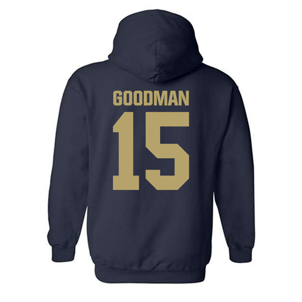 UC Davis - NCAA Men's Soccer : Cason Goodman - Classic Shersey Hooded Sweatshirt-1