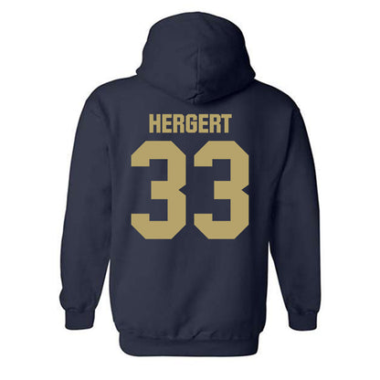 UC Davis - NCAA Football : Conner Hergert - Classic Shersey Hooded Sweatshirt-1