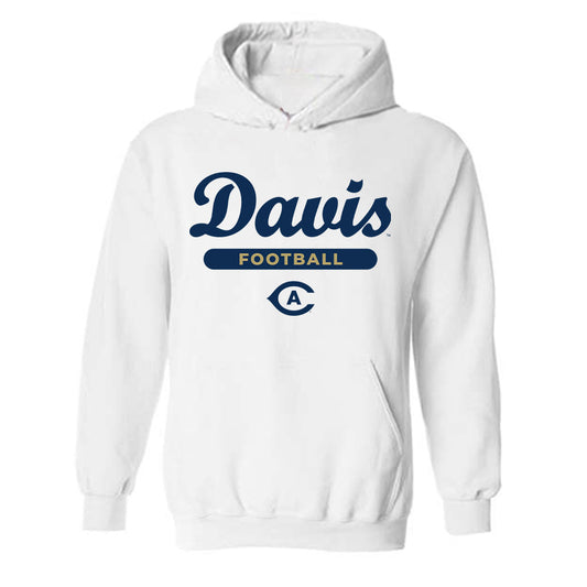 UC Davis - NCAA Football : Devin Huegel - Classic Shersey Hooded Sweatshirt-0