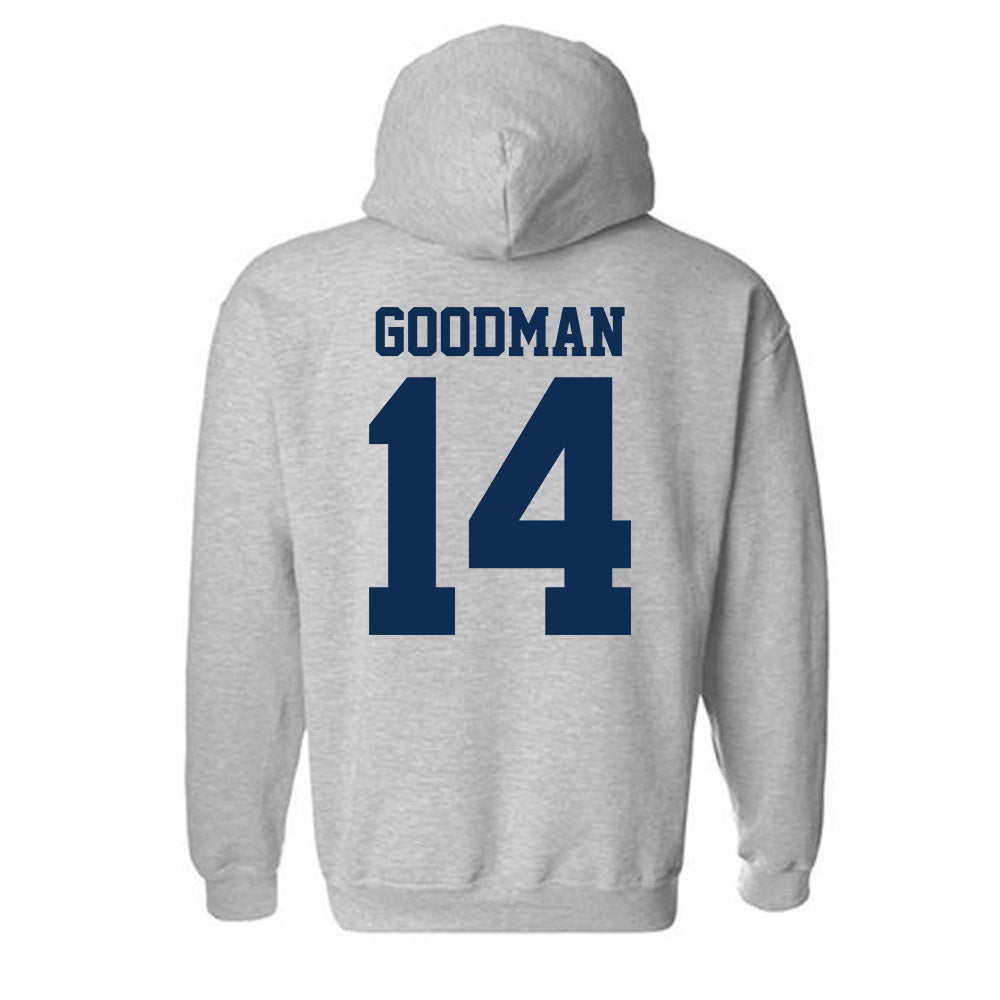 UC Davis - NCAA Men's Soccer : Luke Goodman - Classic Shersey Hooded Sweatshirt-1