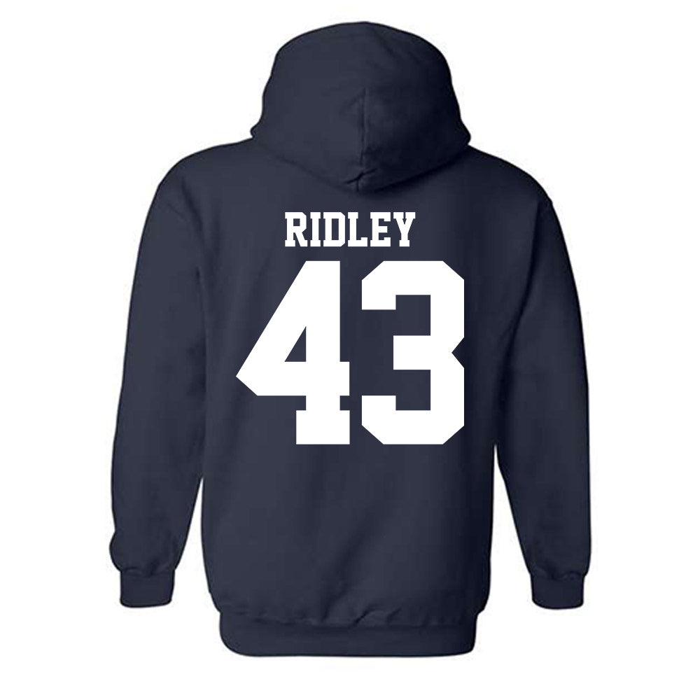 UC Davis - NCAA Football : Hunter Ridley - Classic Shersey Hooded Sweatshirt-1