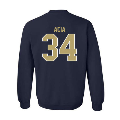UC Davis - NCAA Football : Kai Acia - Classic Fashion Shersey Crewneck Sweatshirt-1