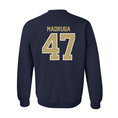 UC Davis - NCAA Football : Macray Madruga - Classic Fashion Shersey Crewneck Sweatshirt-1