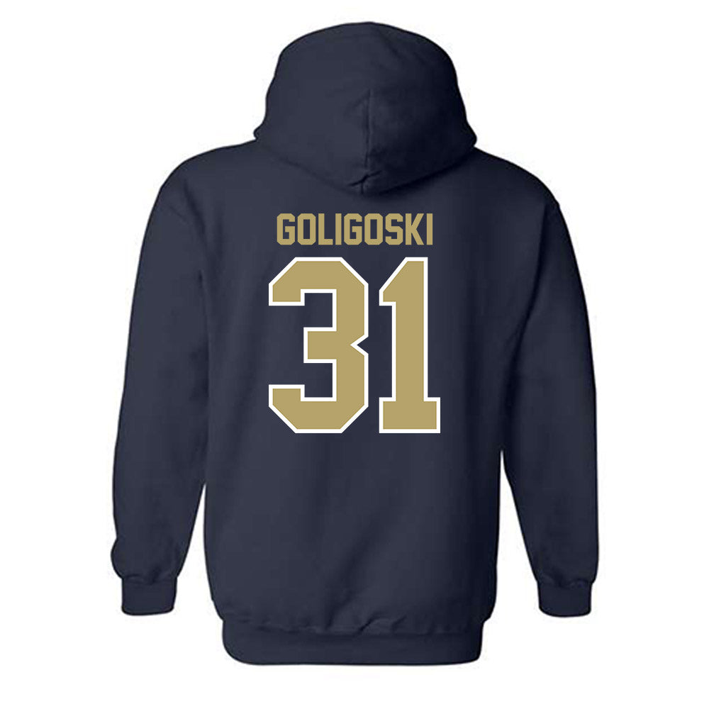 UC Davis - NCAA Football : Sam Goligoski - Classic Fashion Shersey Hooded Sweatshirt-1