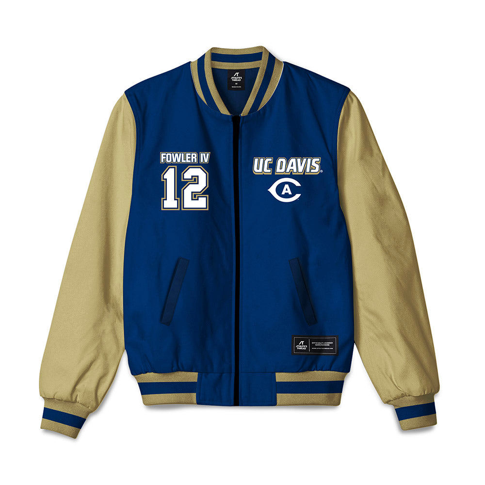 UC Davis - NCAA Football : William Fowler IV - Bomber Jacket-0