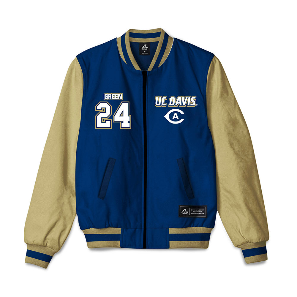 UC Davis - NCAA Baseball : Bryan Green - Bomber Jacket-0