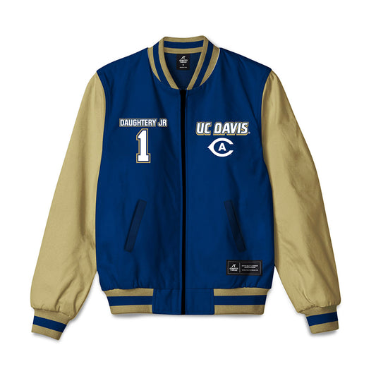 UC Davis - NCAA Men's Basketball : Carl Daughtery Jr - Bomber Jacket-0