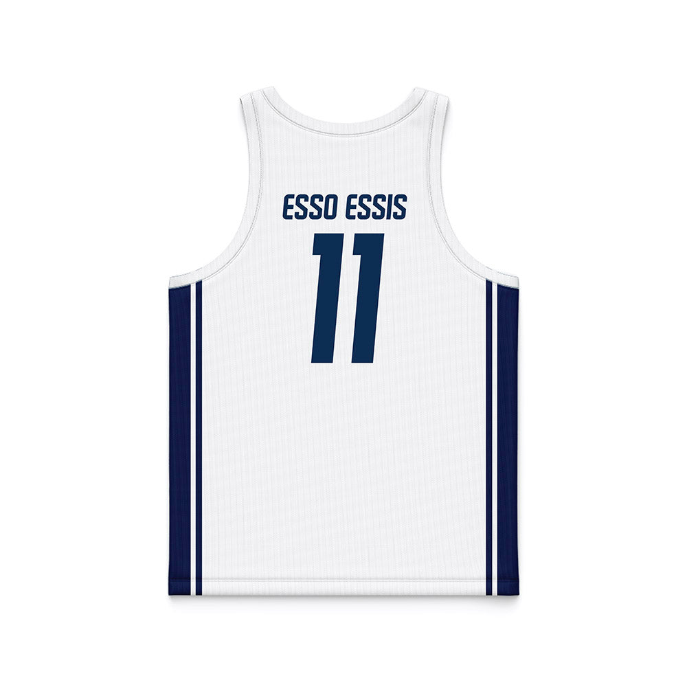 UC Davis - NCAA Men's Basketball : Ylan Esso Essis - White Basketball Jersey-1