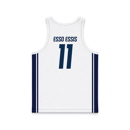 UC Davis - NCAA Men's Basketball : Ylan Esso Essis - White Basketball Jersey-1