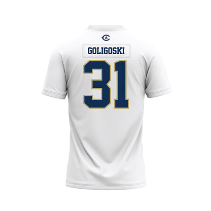 UC Davis - NCAA Football : Sam Goligoski - White Premium Football Jersey-1