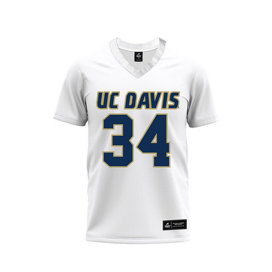 UC Davis - NCAA Football : Kai Acia - White Premium Football Jersey-0