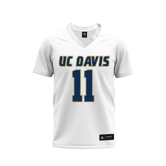 UC Davis - NCAA Football : Mitchell Dixon - White Premium Football Jersey-0