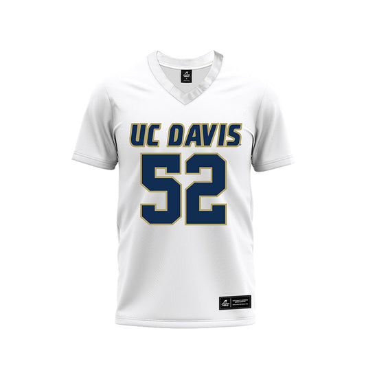 UC Davis - NCAA Football : Zaire Collier - White Premium Football Jersey-0