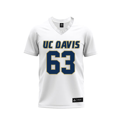 UC Davis - NCAA Football : Roice Cleeland - White Premium Football Jersey-0