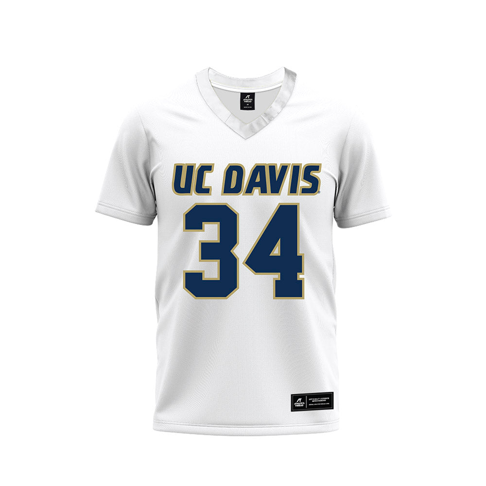 UC Davis - NCAA Football : Kainoa Acia - White Premium Football Jersey-0