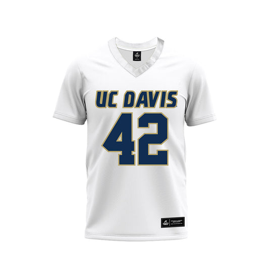 UC Davis - NCAA Football : Charlie Allen - White Premium Football Jersey-0