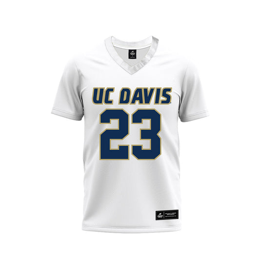 UC Davis - NCAA Football : Cole Batson - White Premium Football Jersey-0