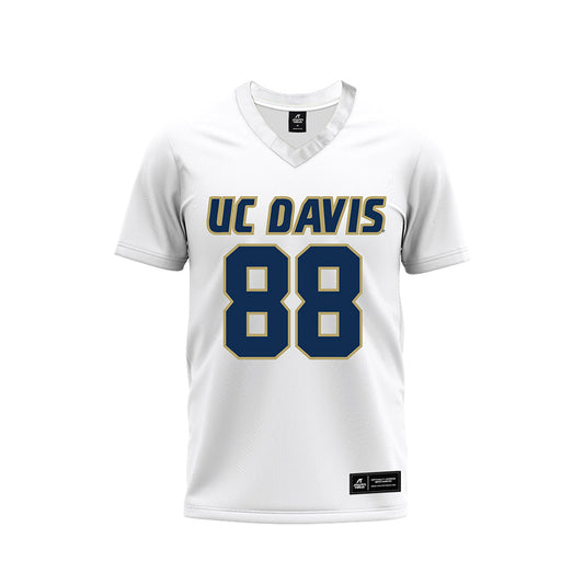 UC Davis - NCAA Football : Greer Arthur - White Premium Football Jersey-0