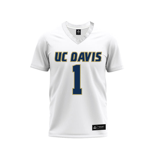 UC Davis - NCAA Football : Carter Vargas - White Premium Football Jersey-0