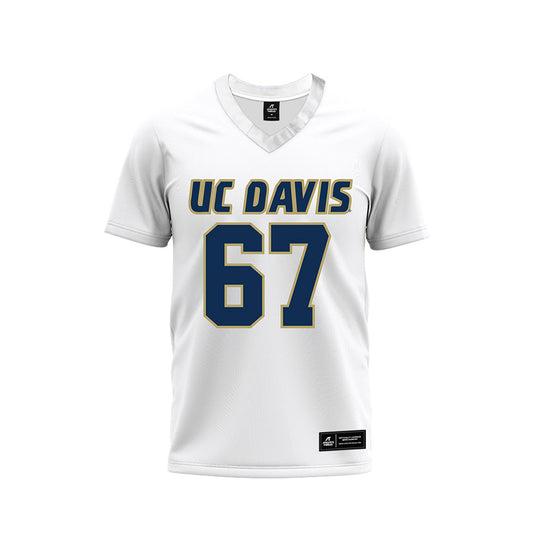 UC Davis - NCAA Football : Jayden Montanez - White Premium Football Jersey-0