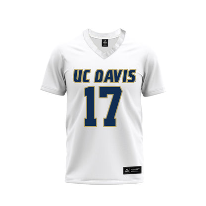 UC Davis - NCAA Football : Kyle Hill - White Premium Football Jersey-0