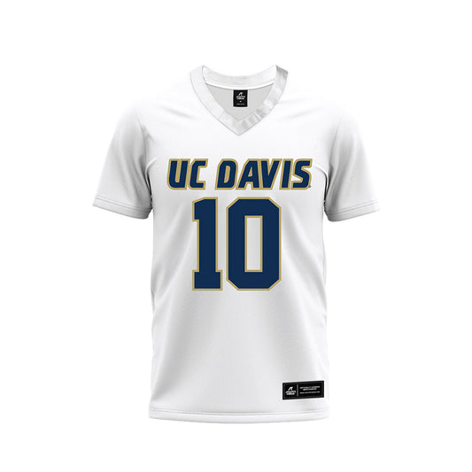 UC Davis - NCAA Football : Jayden Stanley - White Premium Football Jersey-0