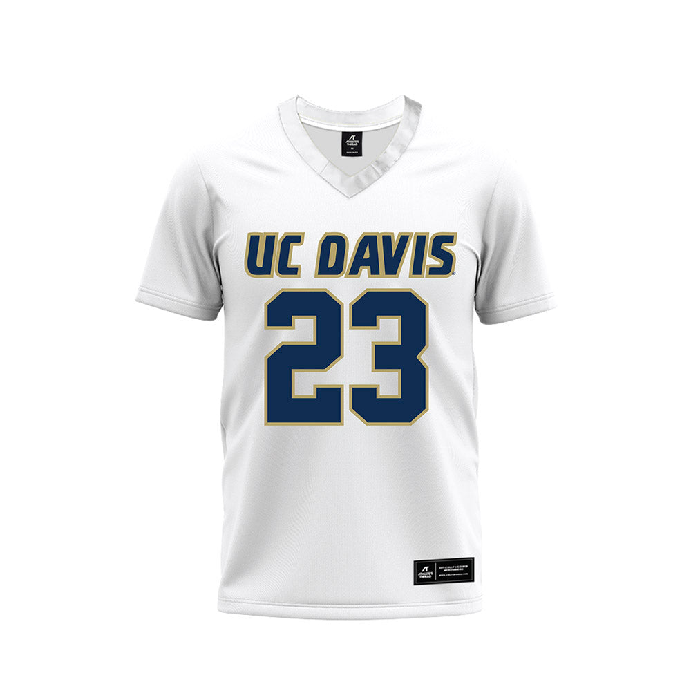UC Davis - NCAA Football : Winston Williams - White Premium Football Jersey-0