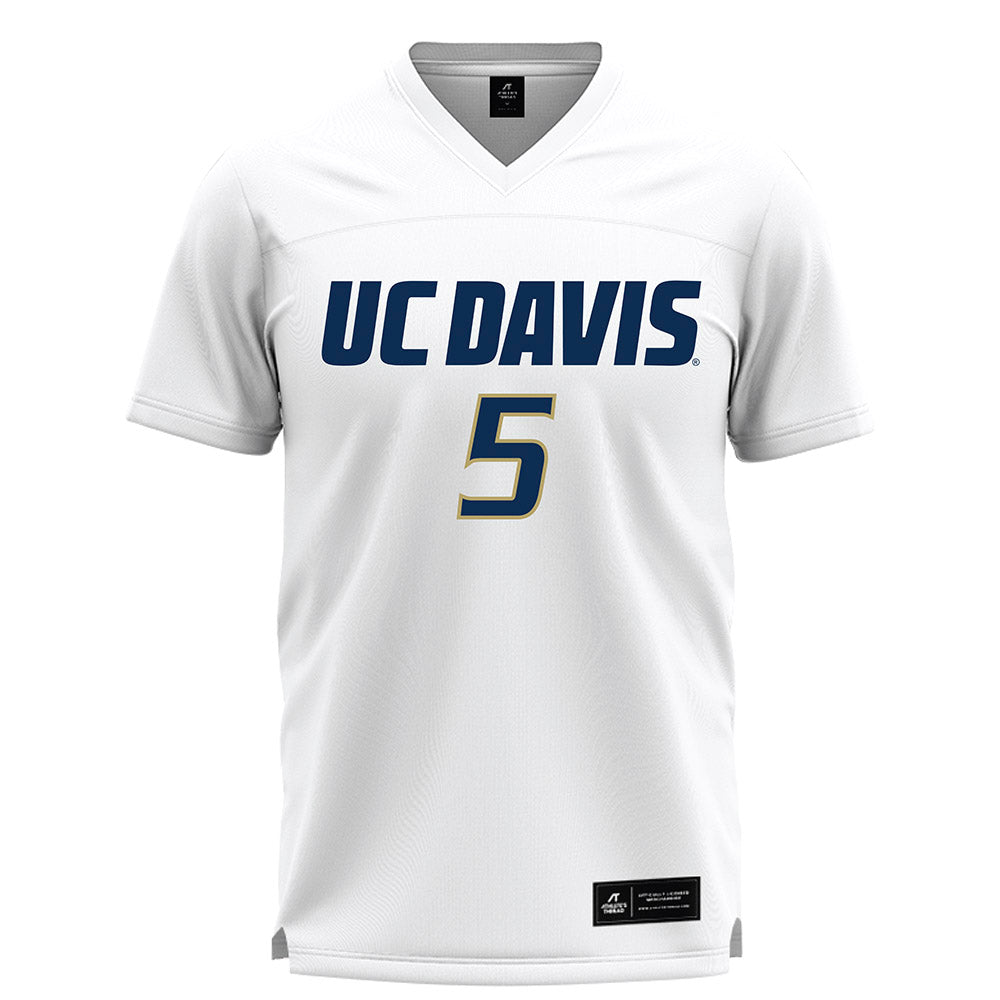 UC Davis - NCAA Women's Lacrosse : Lauren Picardi - White Lacrosse Jersey-0